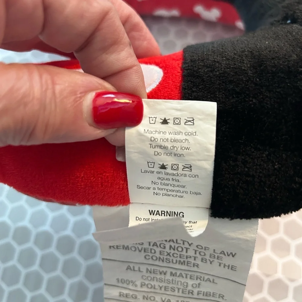 Disney Baby Black and Red Plush U-Shaped Neck Pillow